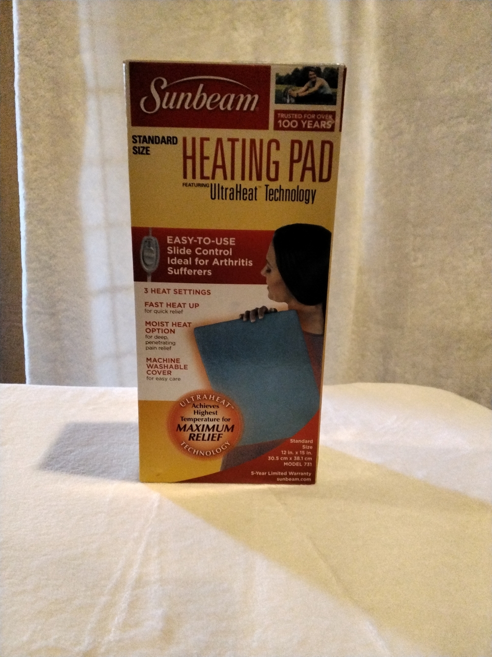 Sunbeam Heating Pad in Blue - Standard Size